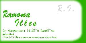 ramona illes business card